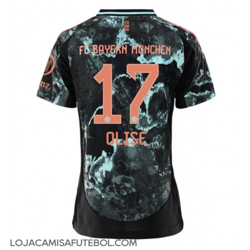 Camisa de Futebol Bayern Munich Michael Olise #17 Equipamento Secundário Mulheres 2024-25 Manga Curta